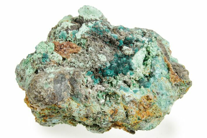 Teal Blue Rosasite on Matrix - Mexico #371787